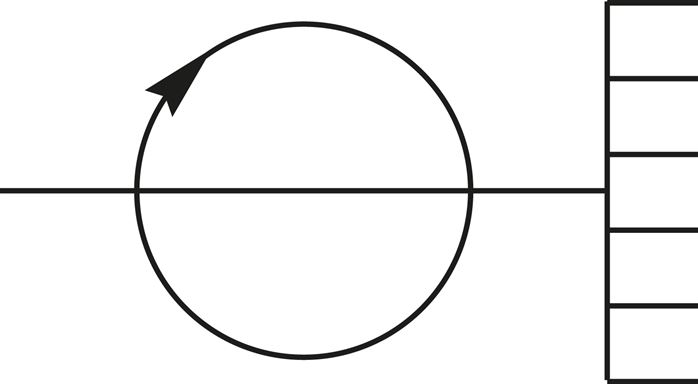 Schaltsymbol: Drehverteiler, 6-fach